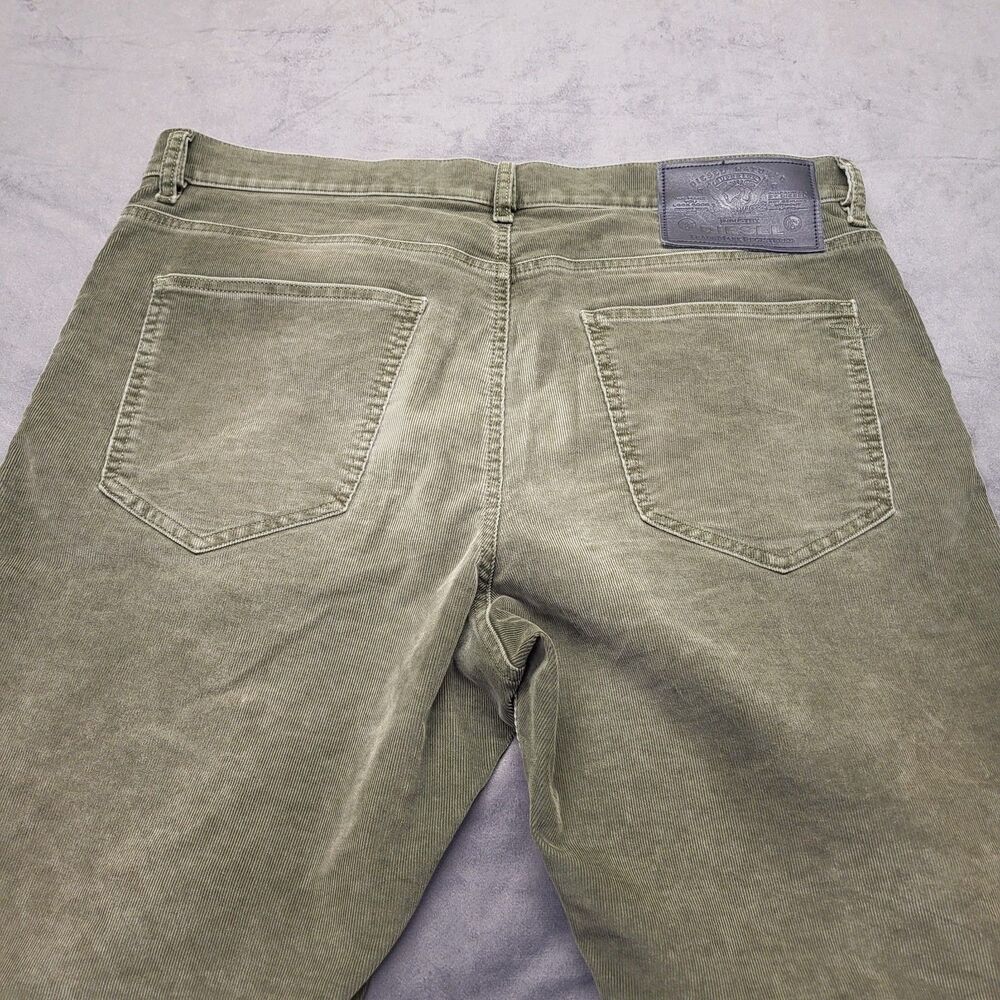 Mens DIESEL D-Macs Straight Corduroy Pants Green 38/32 069XQ Stretch Button Fly - Picture 3 of 9